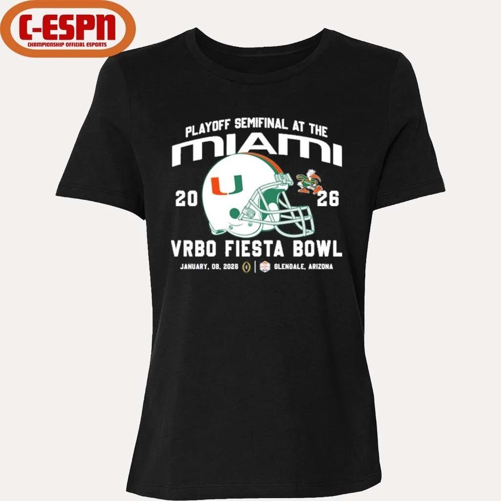 Miami CFP Playoff Fiesta Bowl Helmet Shirt