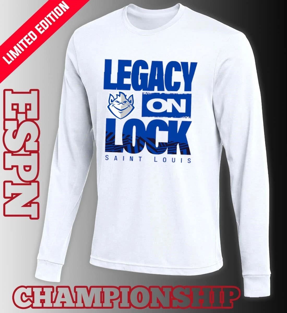Saint Louis Billikens Basketball Legacy On Lock Bench T-Shirt