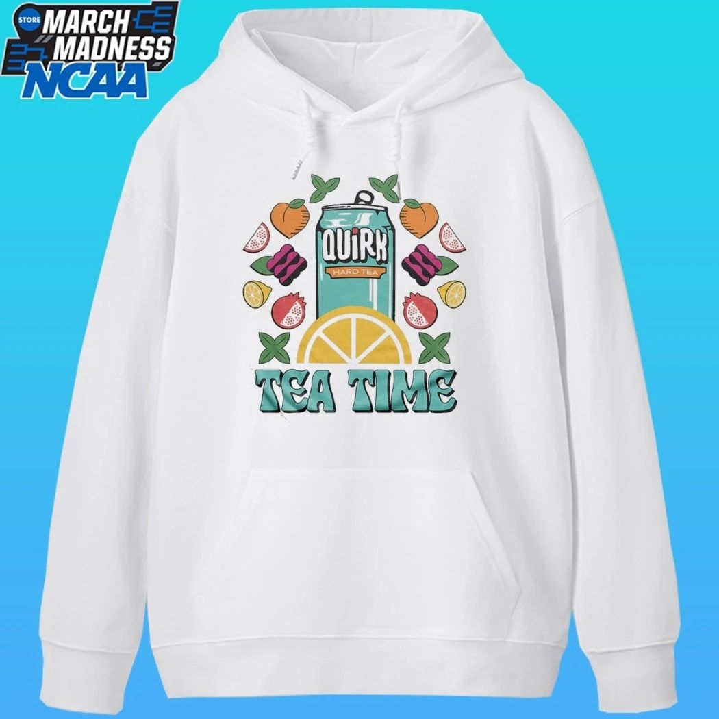 Boulevard Quirk Tea Time White & Teal Ringer Shirt