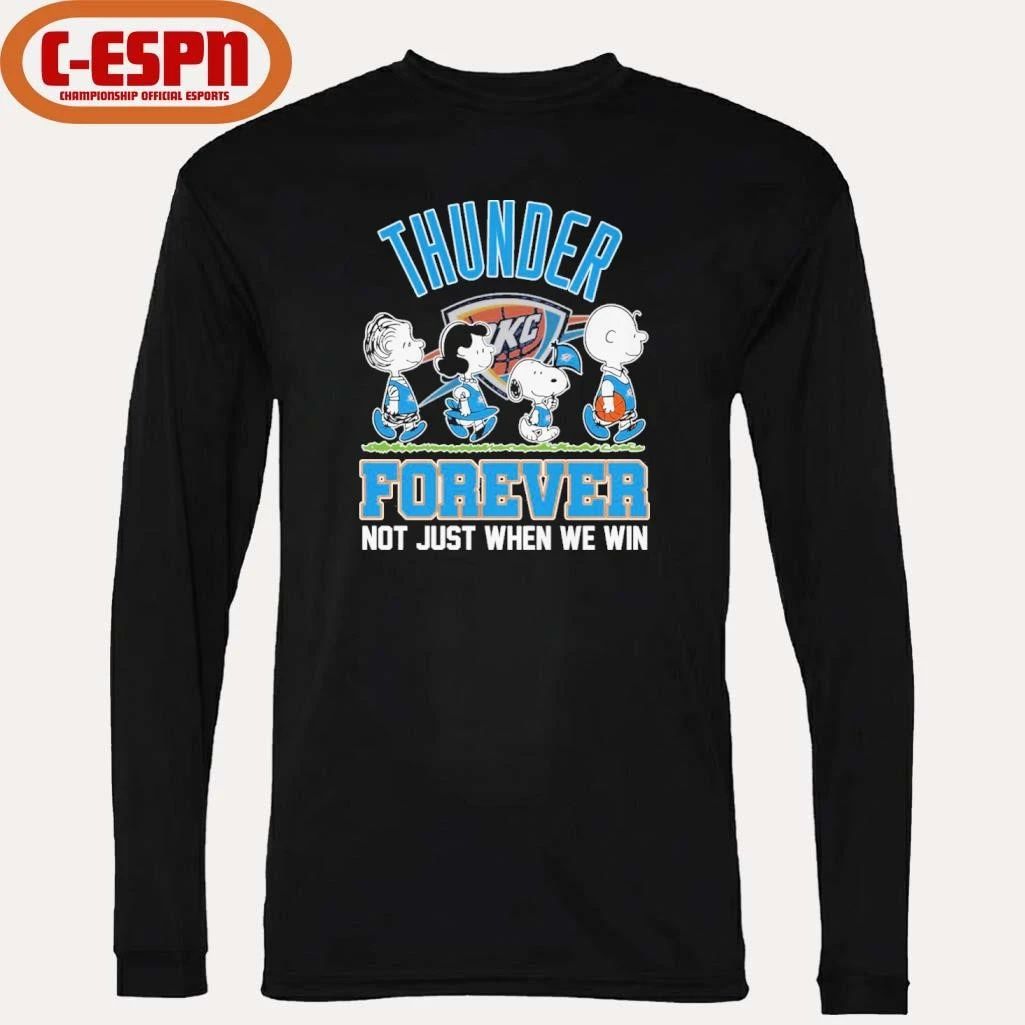 The Peanuts Characters Forever X Oklahoma City Thunder Shirt