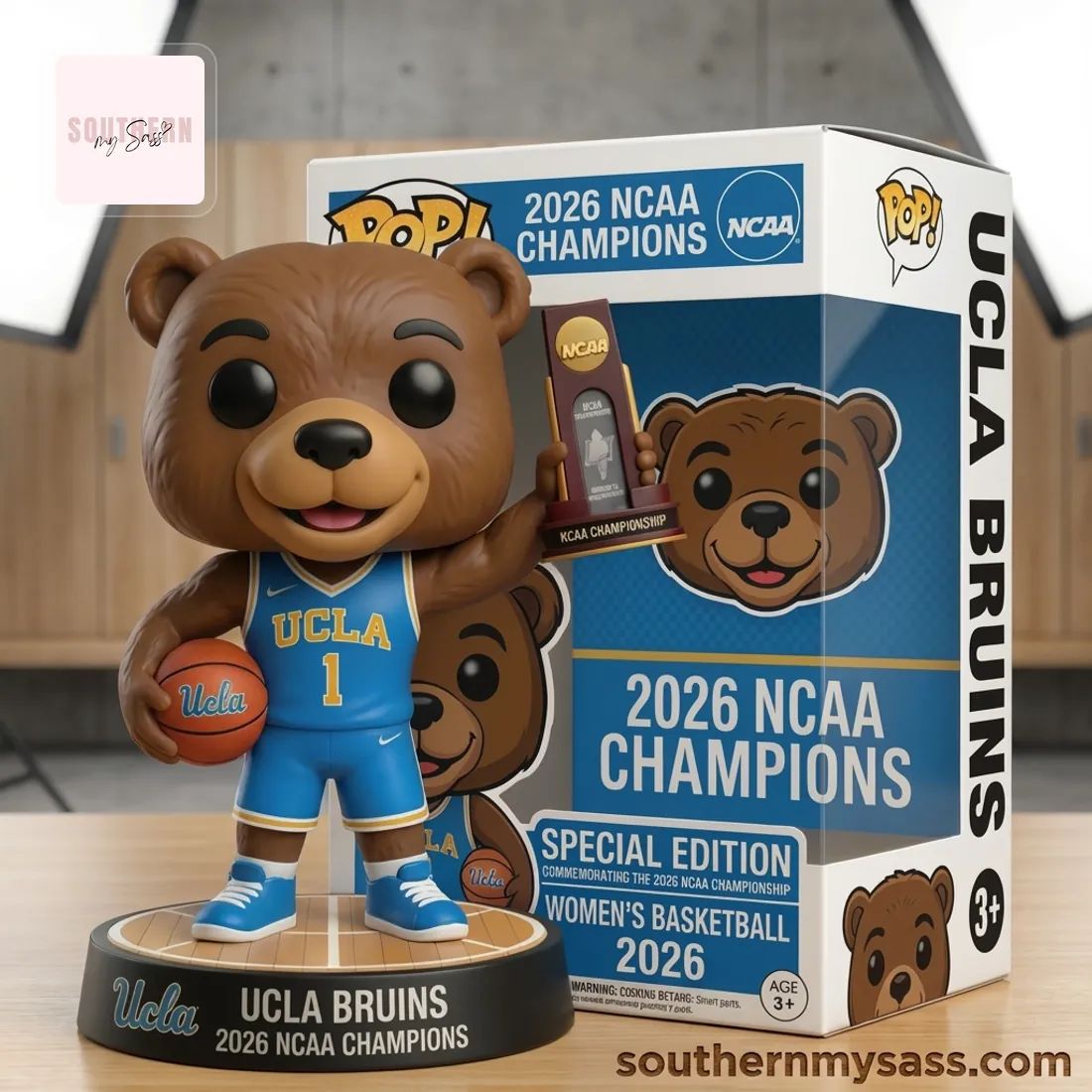 UCLA Bruins 2026 NCAA Women’s Basketball Champions Pop Figure Doll