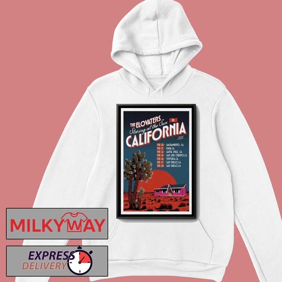 The Elovaters Fall Tour 2026 Staring At The Sun In California Poster shirt