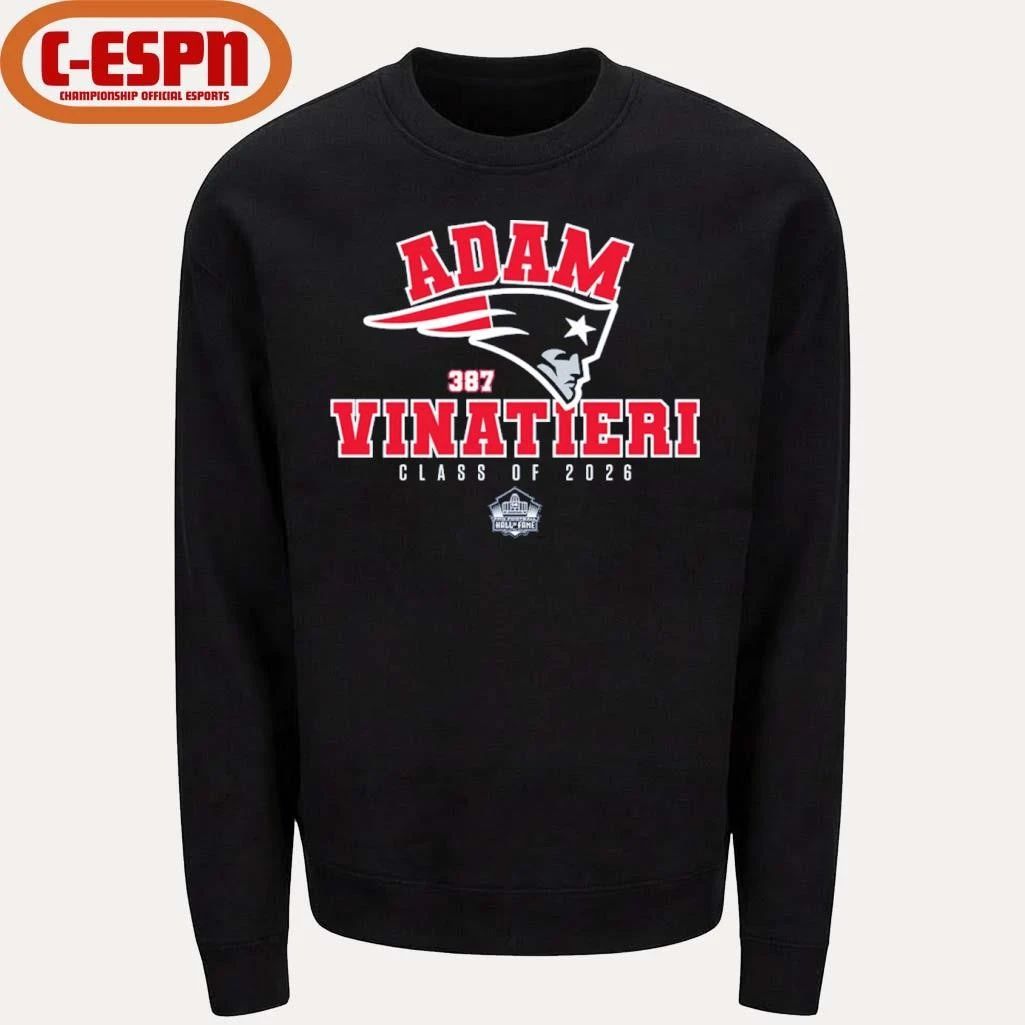 Adam Vinatieri NE Patriots Class of 2026 Hall Of Fame Enshrinee T-Shirt