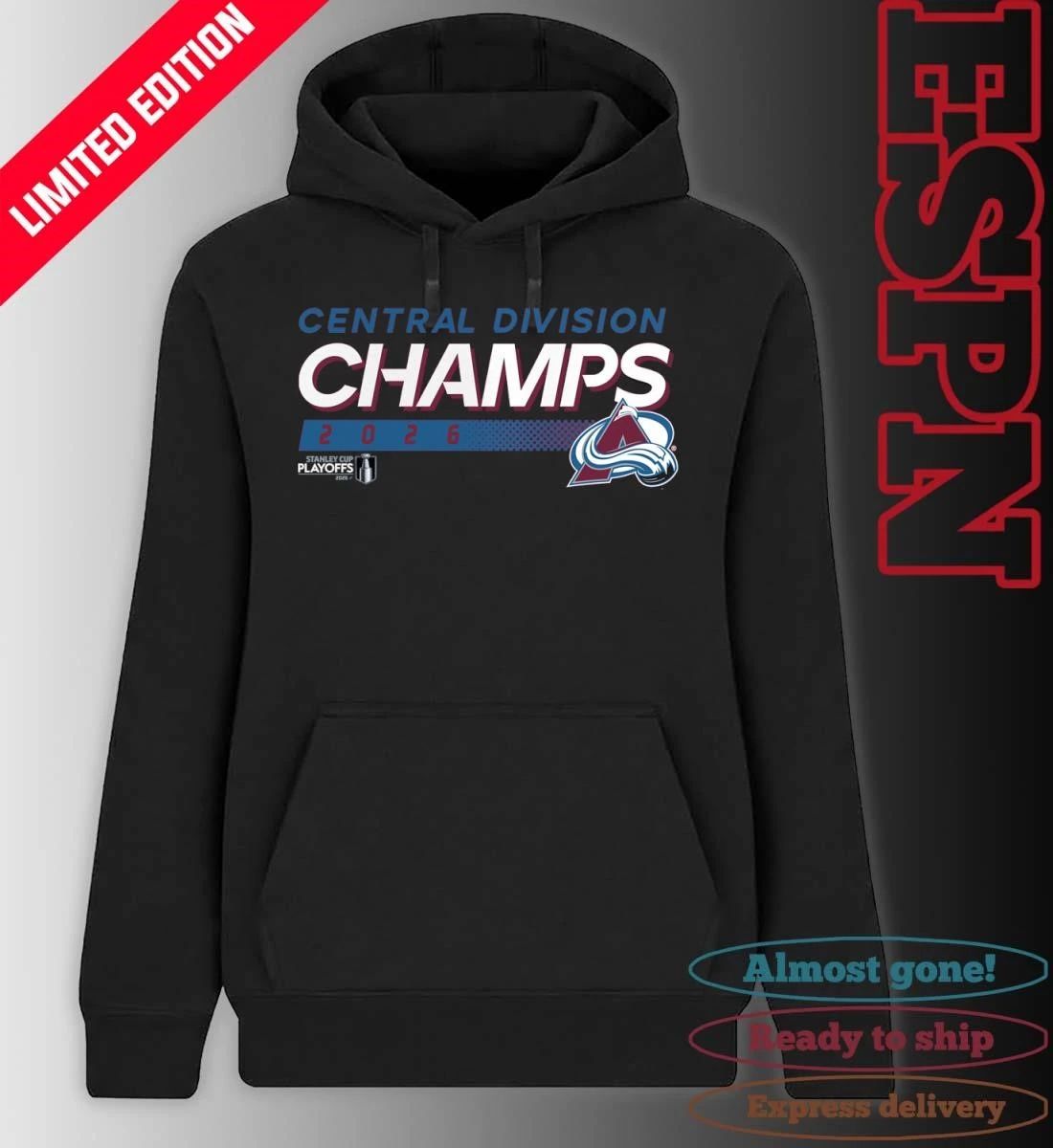 Colorado Avalanche NHL Central Division Champions 2026 T-Shirt