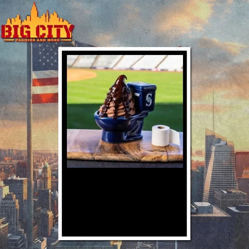 Mariners Big Dumper Sundae Chocolate Ice Cream Toilet T-shirt