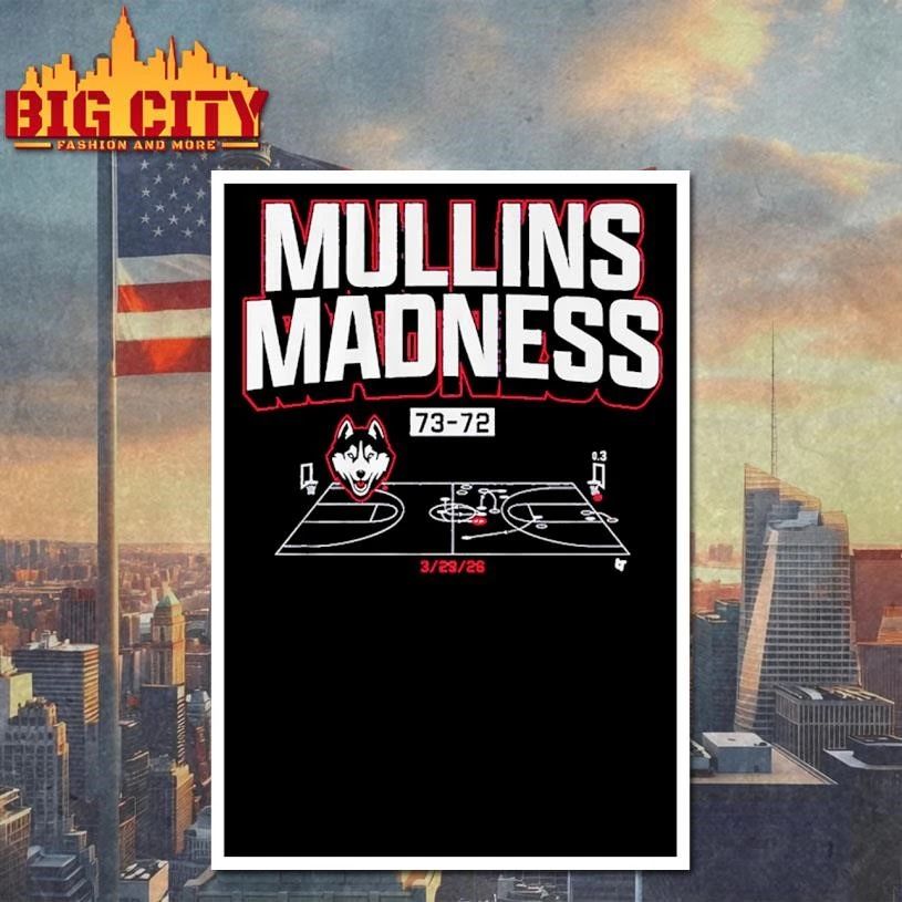 UConn Basketball Braylon Mullins Madness Shot Diagram College Shirt