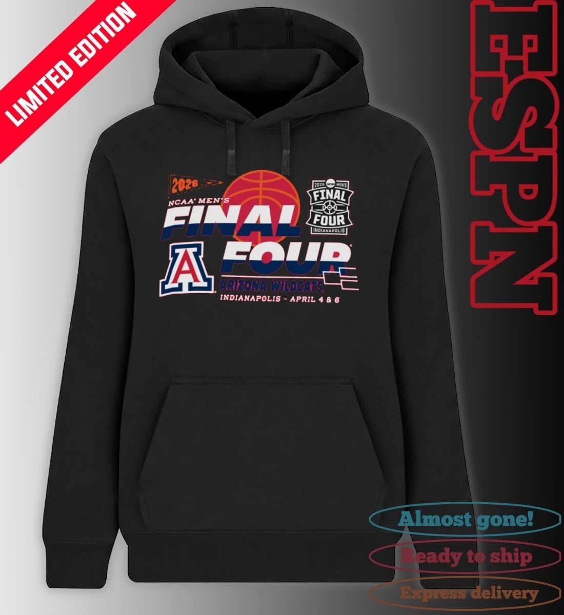 Arizona Wildcats Men’s Final Four 2026 Indianapolis April 4 & 6 Shirt