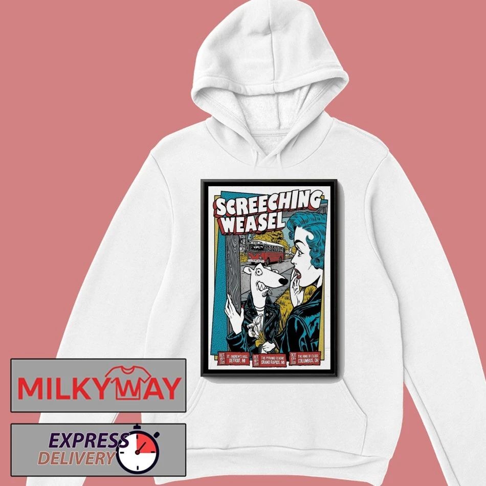 Screeching Weasel Oct 15 2025 Detroit MI Poster shirt