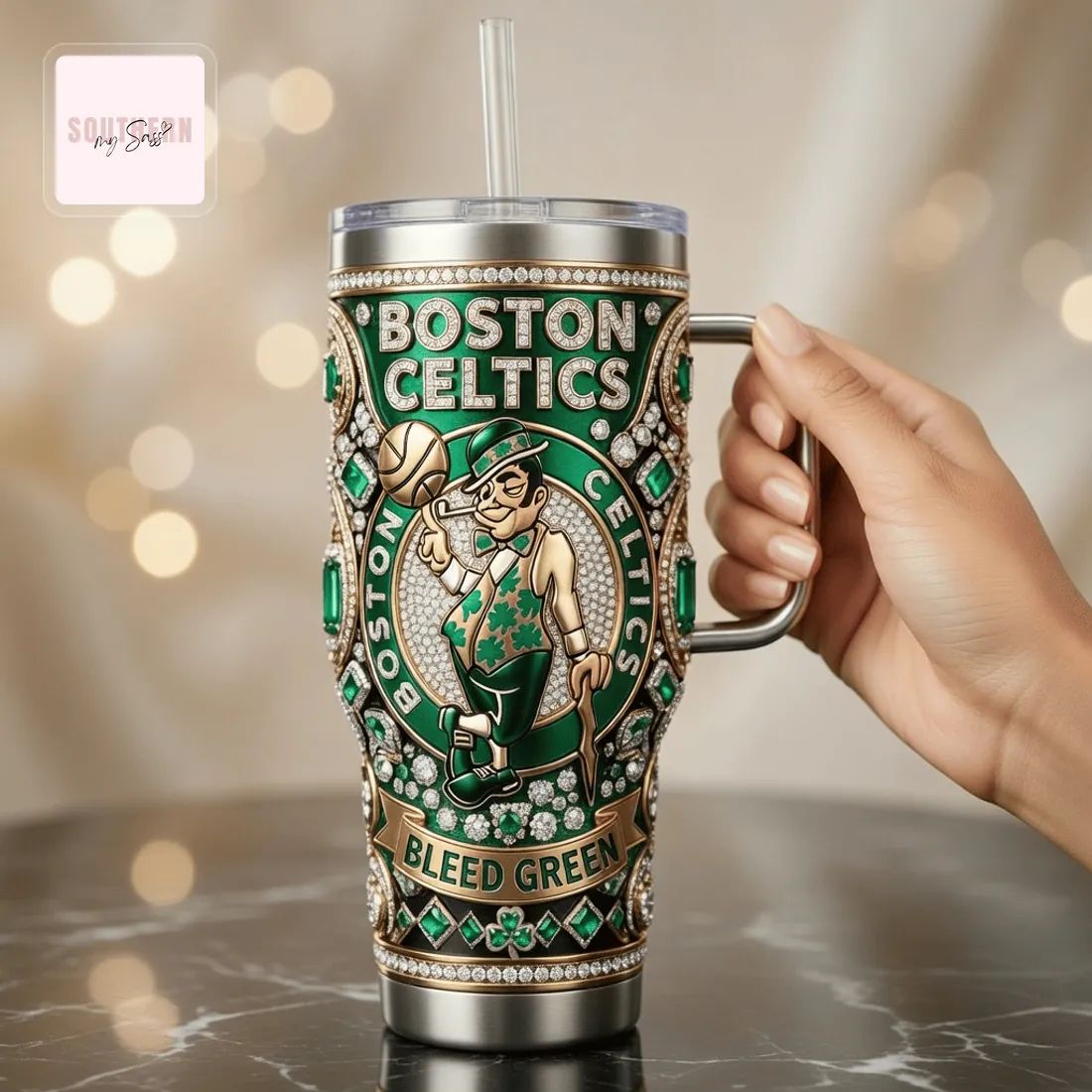 Boston Celtics Eternal Dynasty Iced Edition Luxury 40oz Tumbler With Handle