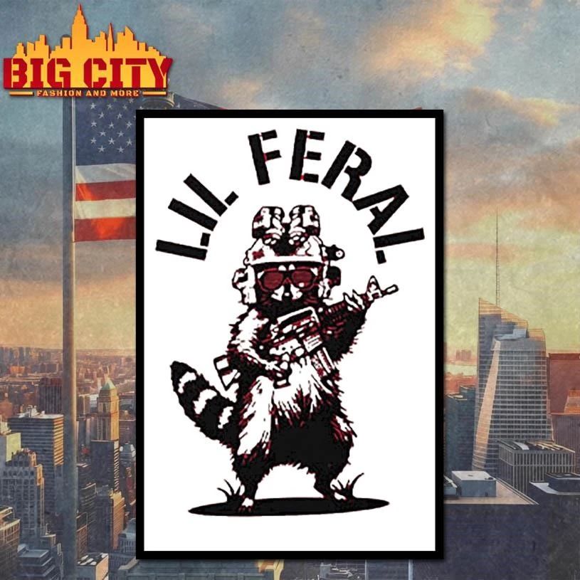 Lil Feral Raccoon Graphic Shirt