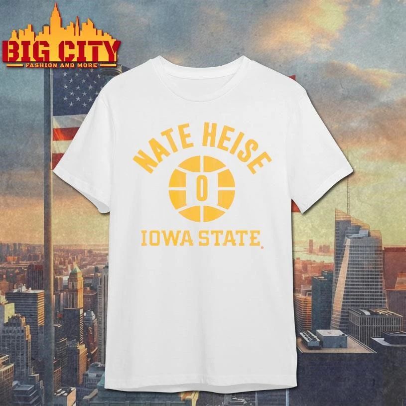 Iowa State Basketball Nate Heise Name Number Ball Graphic Shirt