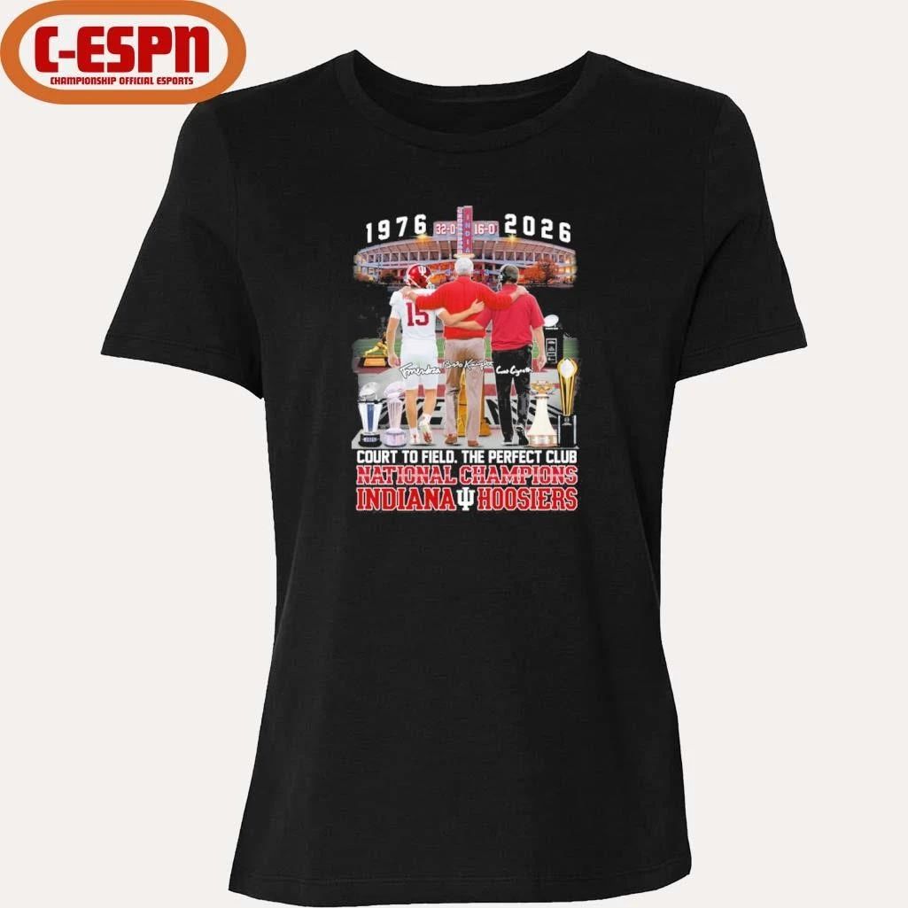 IU Football 1976-2026 Court To Field, The Perfect Club National Champions Shirt