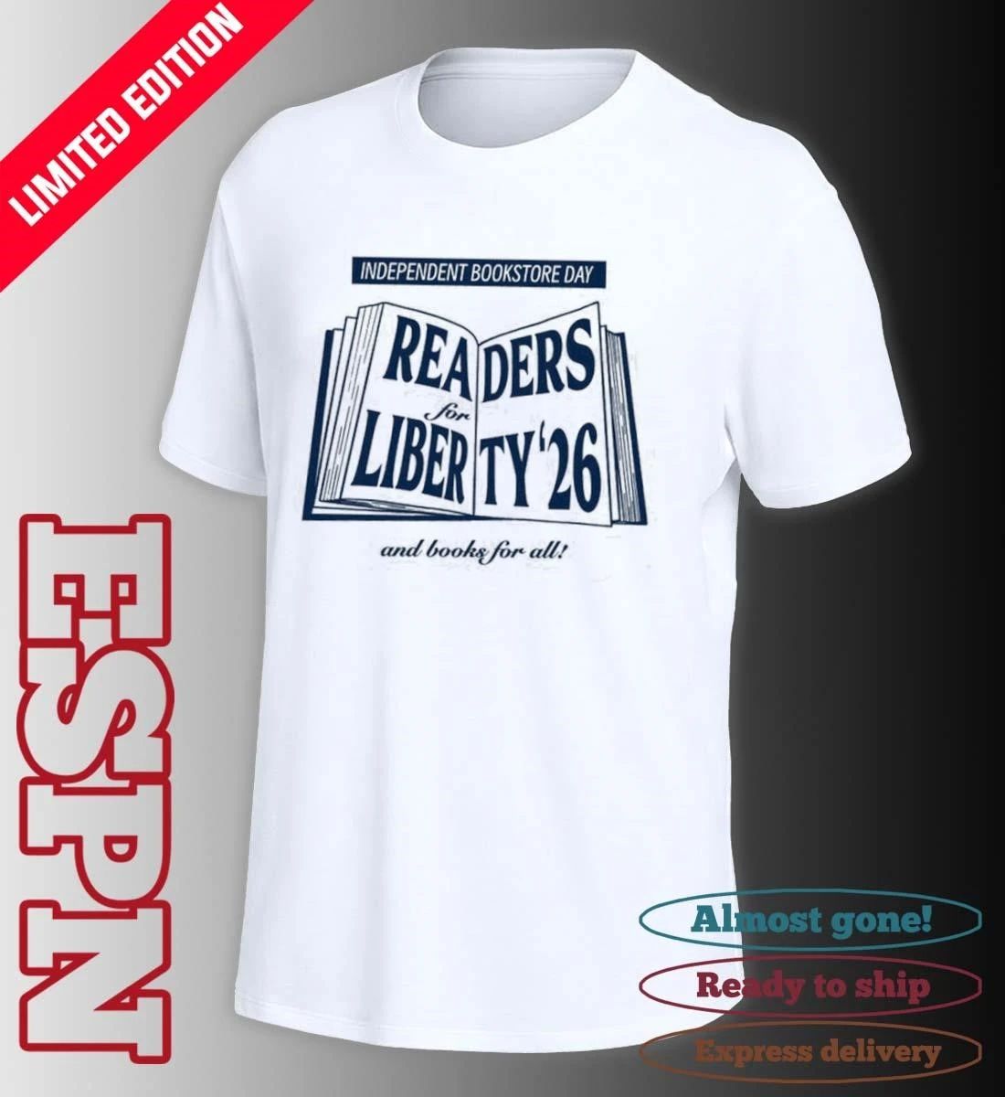 Readers for Liberty and Books for All shirt