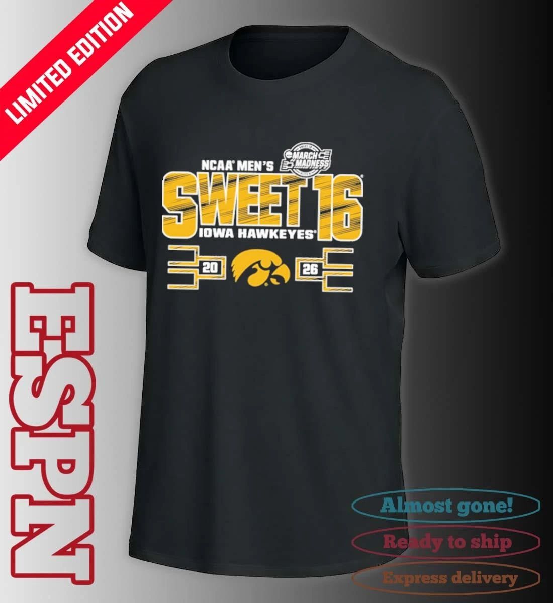 Iowa Hawkeyes NCAA Men’s Basketball Sweet 16 Shirt