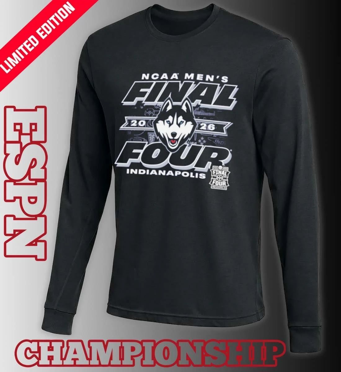 Men’s Final Four 2026 Uconn Huskies Indianapolis Shirt
