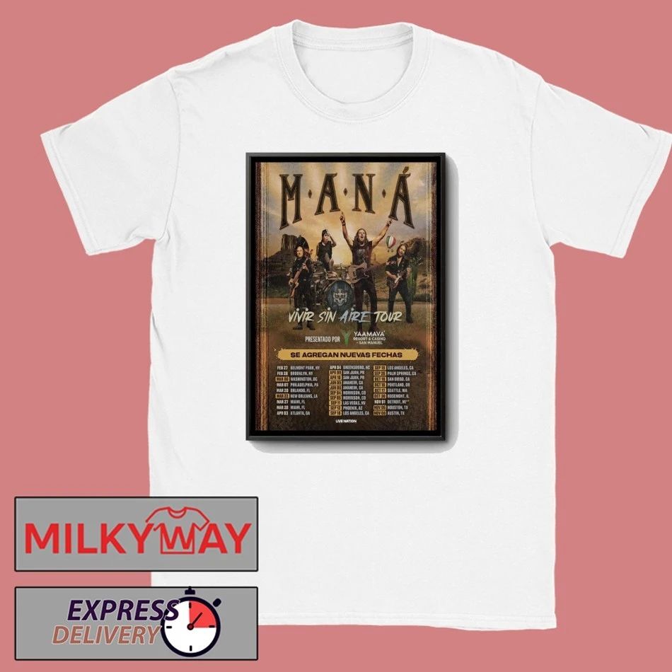 Maná Poster Vivir Sin Aire Tour 26 shirt