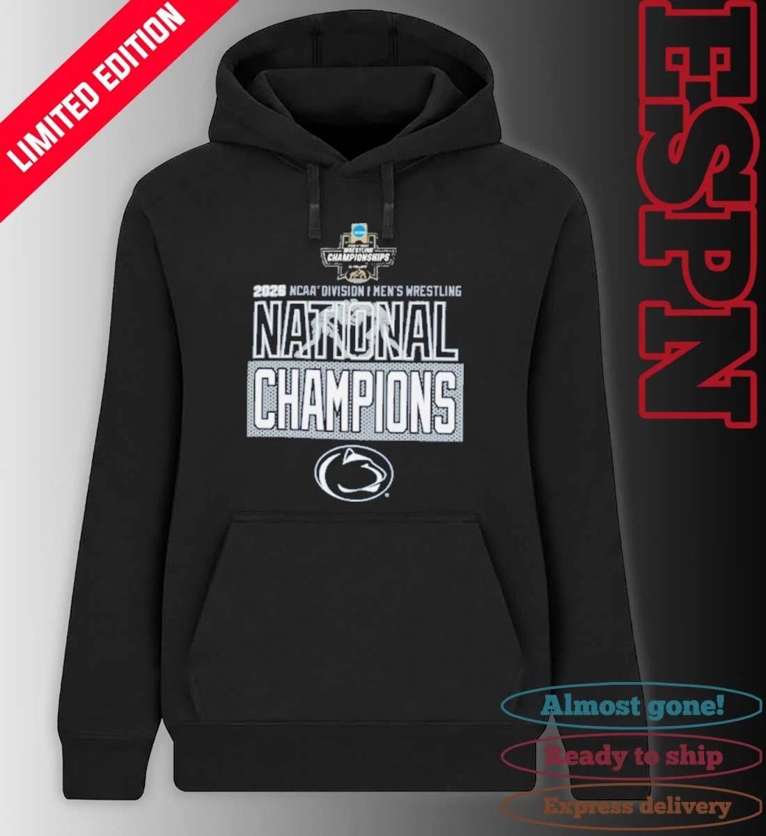 Penn State Nittany Lions 2026 NCAA DI Men’s Wrestling National Champions T-Shirt