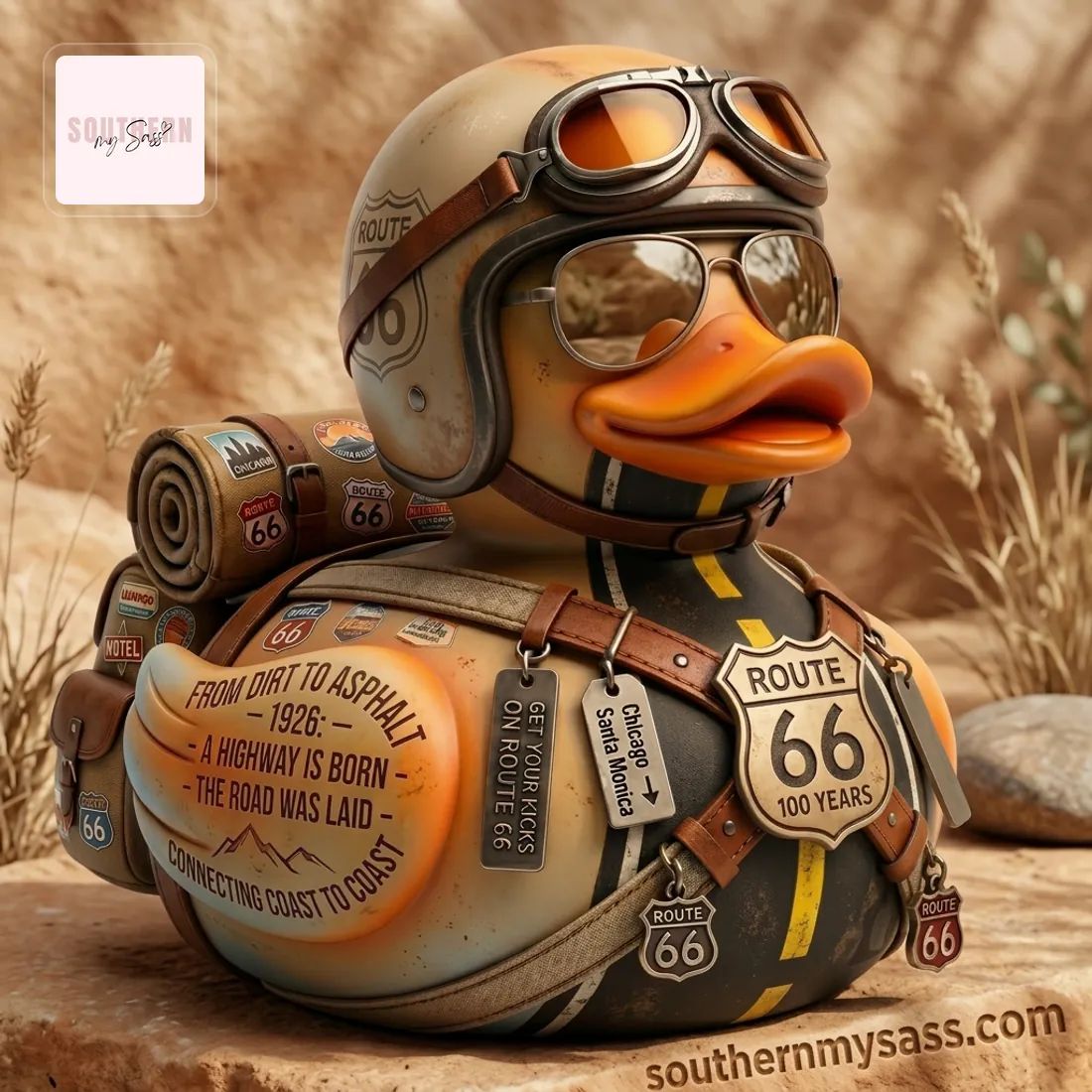 Route 66 Centennial Vintage Collectible Duck Figure