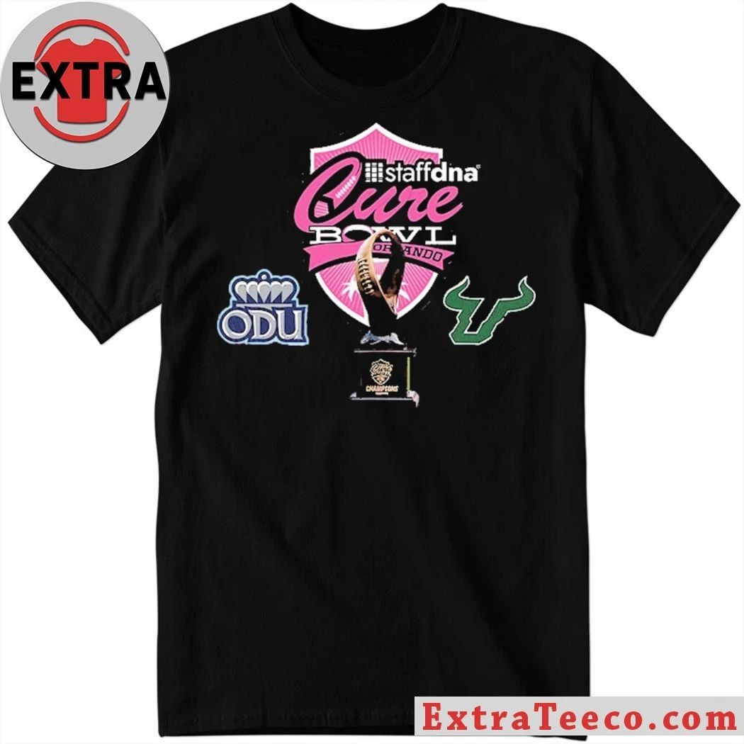 StaffDNA Cure Bowl ODU Football Versus South Florida Bulls Bowl Season College Football 2025 2026 Logo Shirt