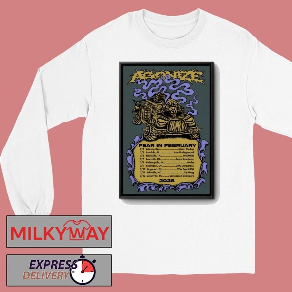 Poster AGONIZE Tour Fear In February 2026 shirt