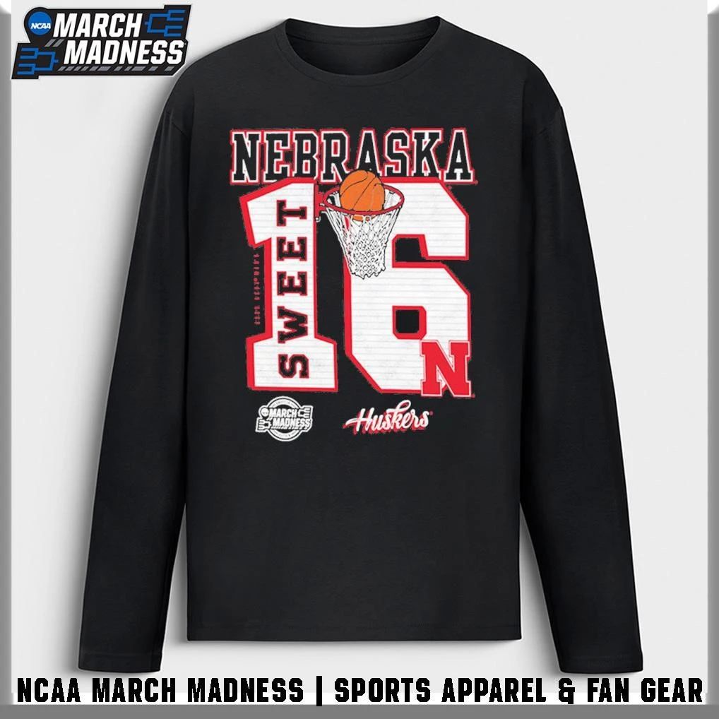 Nebraska Cornhuskers 2026 NCAA March Madness Sweet 16 Bound Net T-Shirt