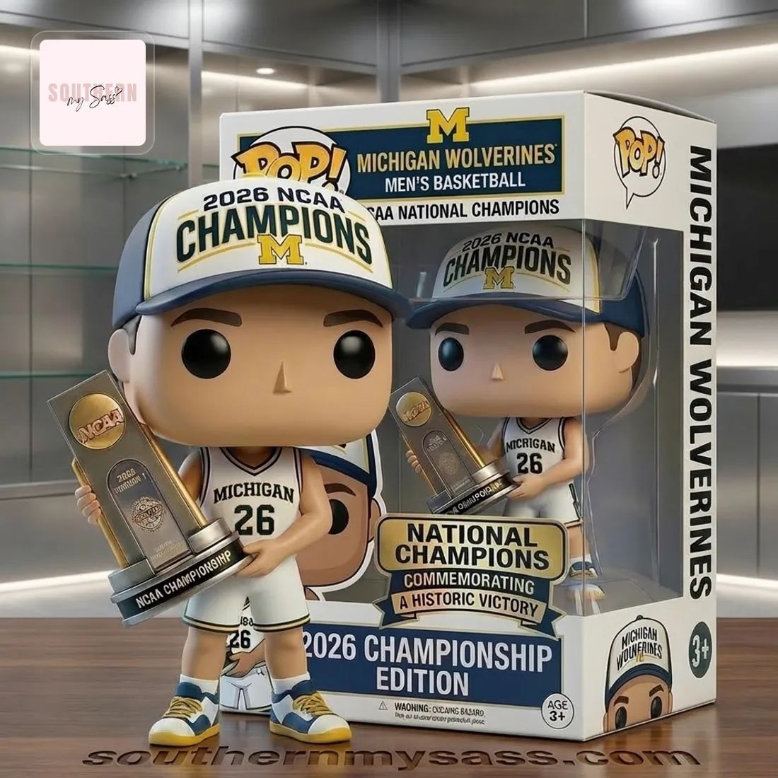 Michigan Wolverines 2026 NCAA National Champions Commemorative Pop Figure Doll