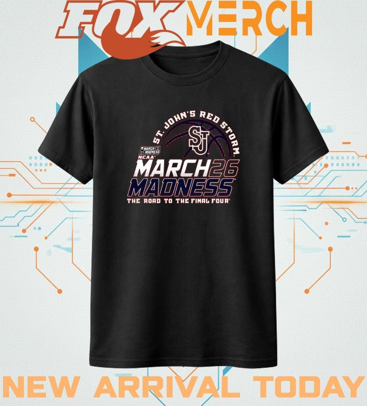 St. John’s University Men’s Basketball 2026 March Madness Bound shirt