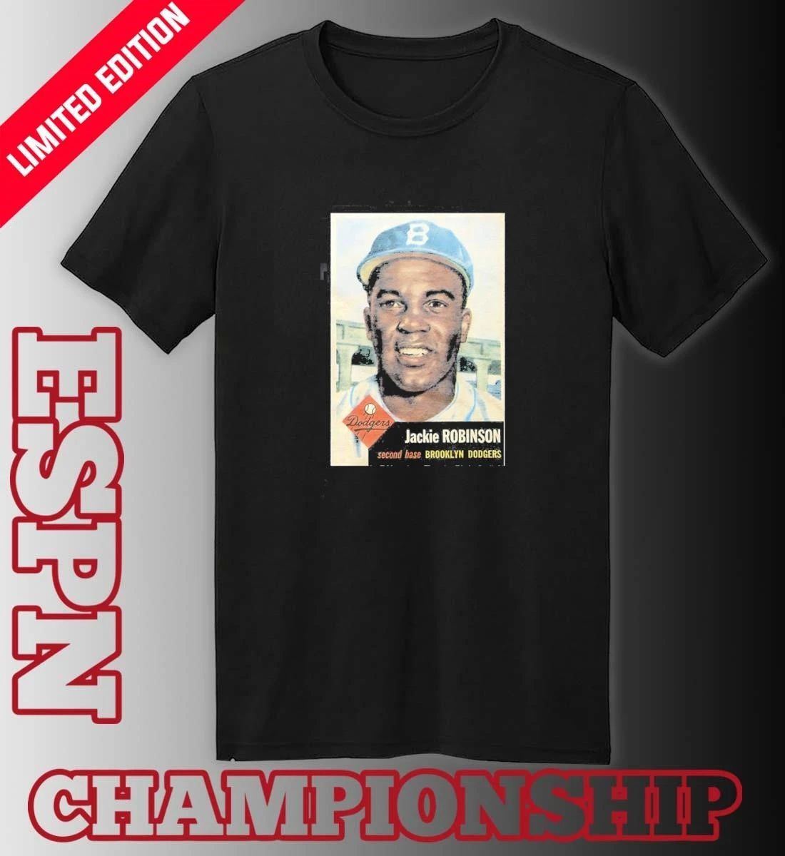 1953 Topps Baseball Jackie Robinson Dodgers shirt