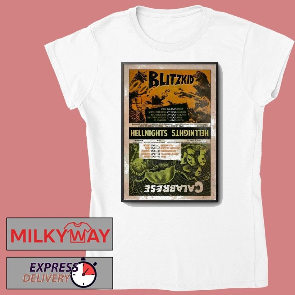 Poster Blitzkid And Calabrese Hellnights 2025 Tour shirt