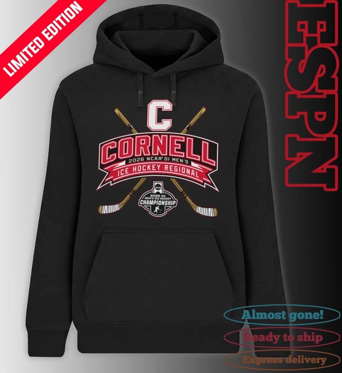 Cornell Big Red 2026 NCAA DI Men’s Ice Hockey Regionals T-Shirt