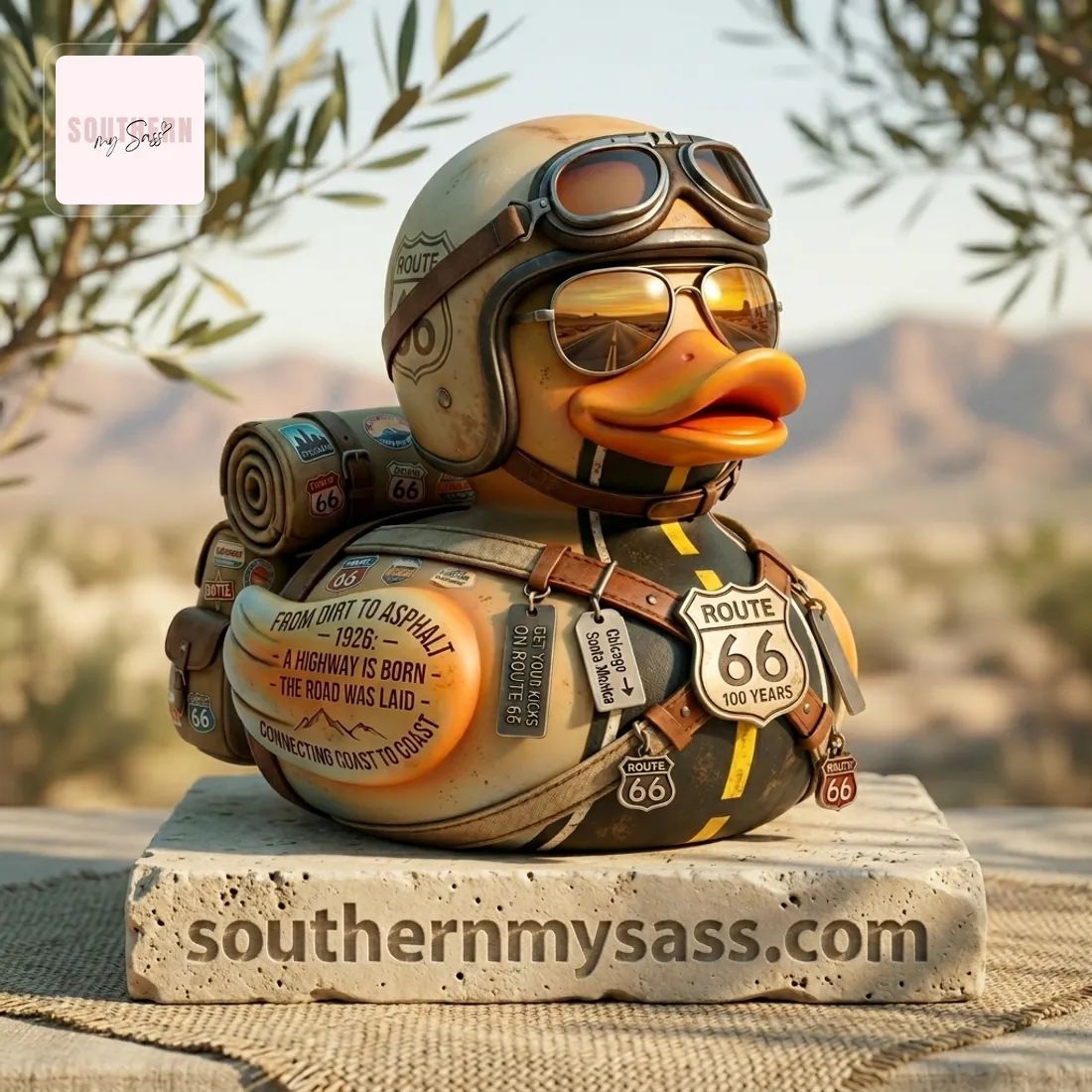 Route 66 Centennial Vintage Collectible Duck Figure