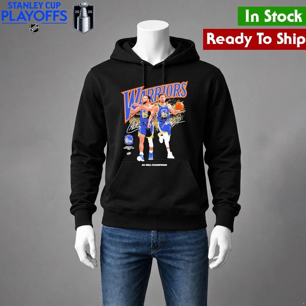 Steph and Klay Designed By Jee 2026 Golden State Warriors 4x NBA Champions Shirt
