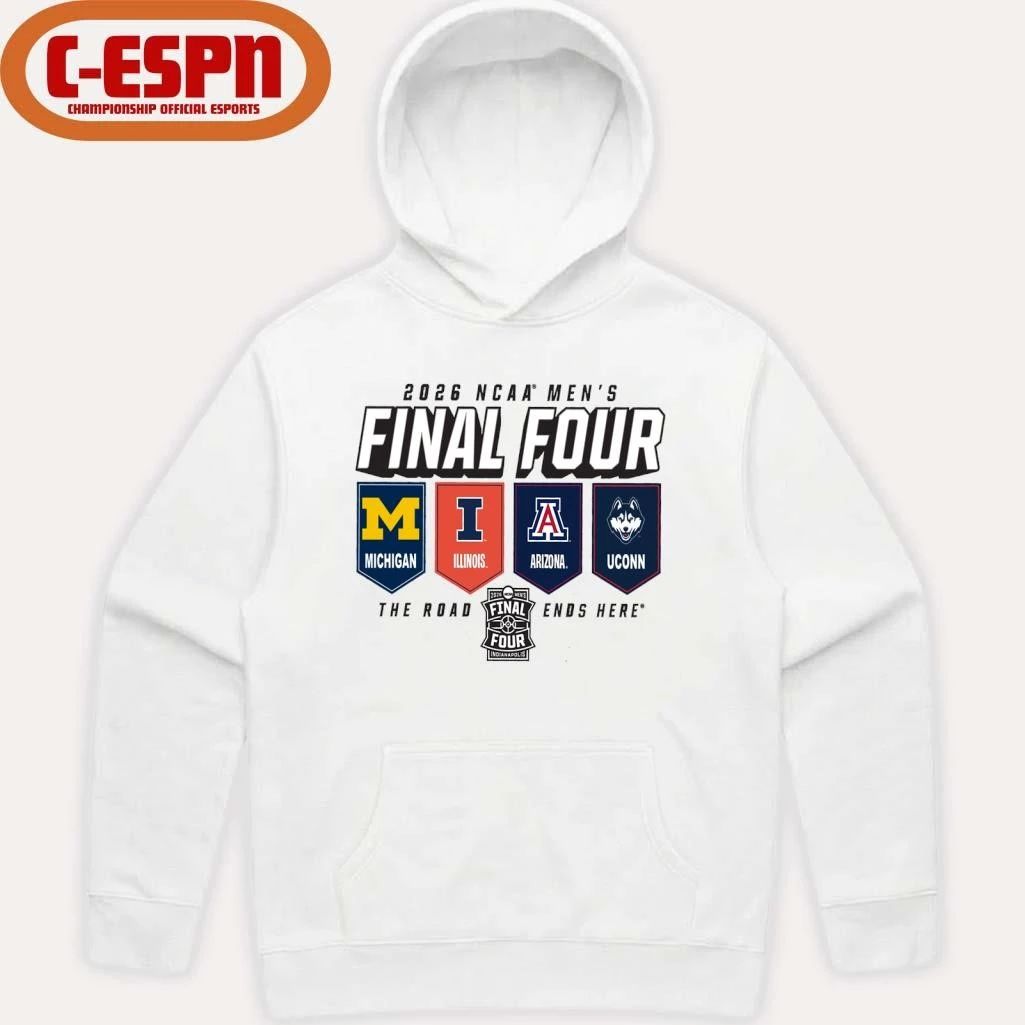4 Teams Men’s Final Four 2026 The Road Ends Here Shirt