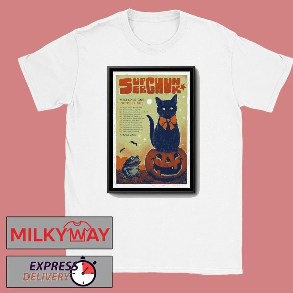 Poster Superchunk Oct West Coast Tour 2025 shirt