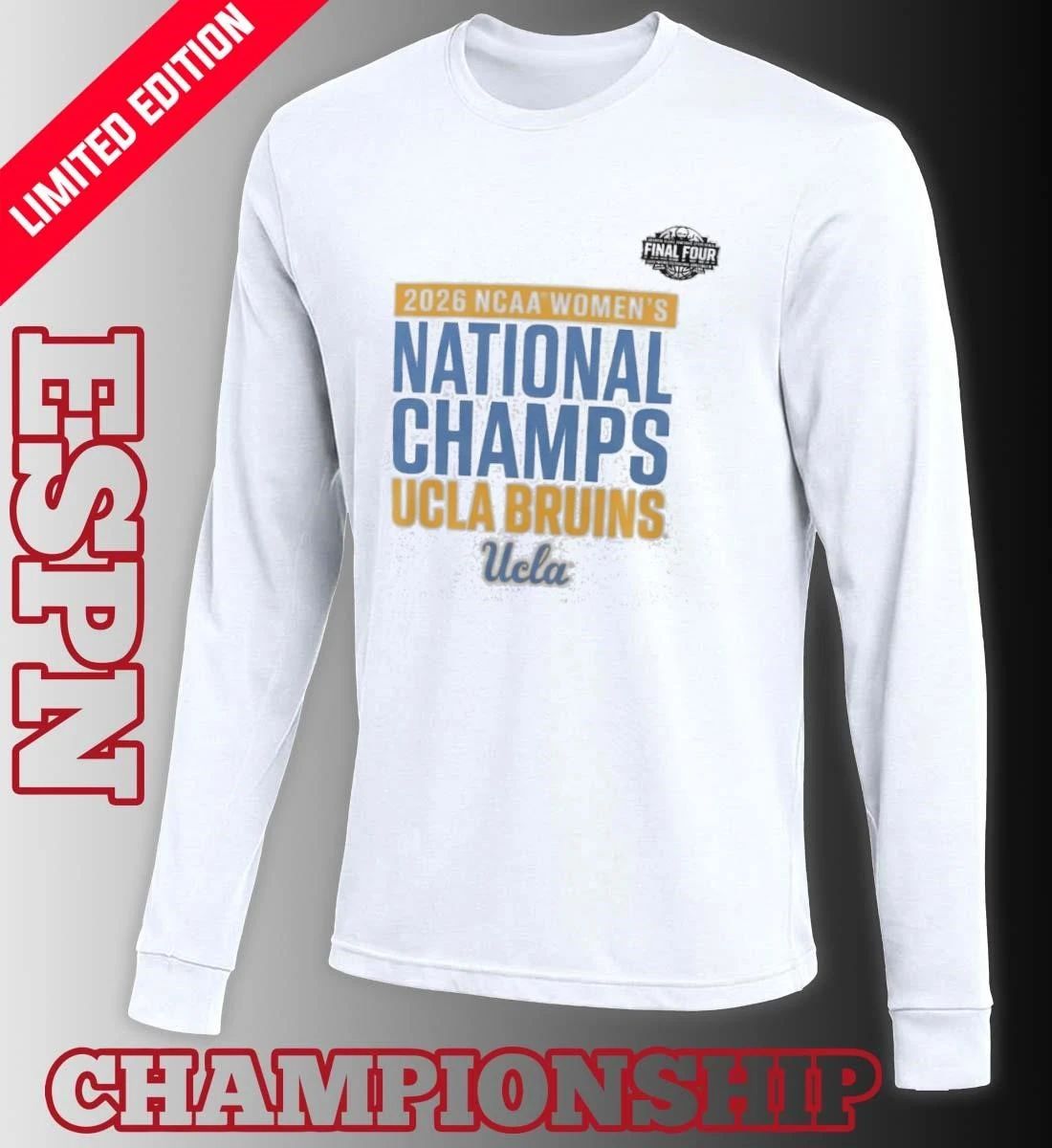 UCLA Bruins NCAA DI Women’s Basketball National Champions Celebration T-Shirt