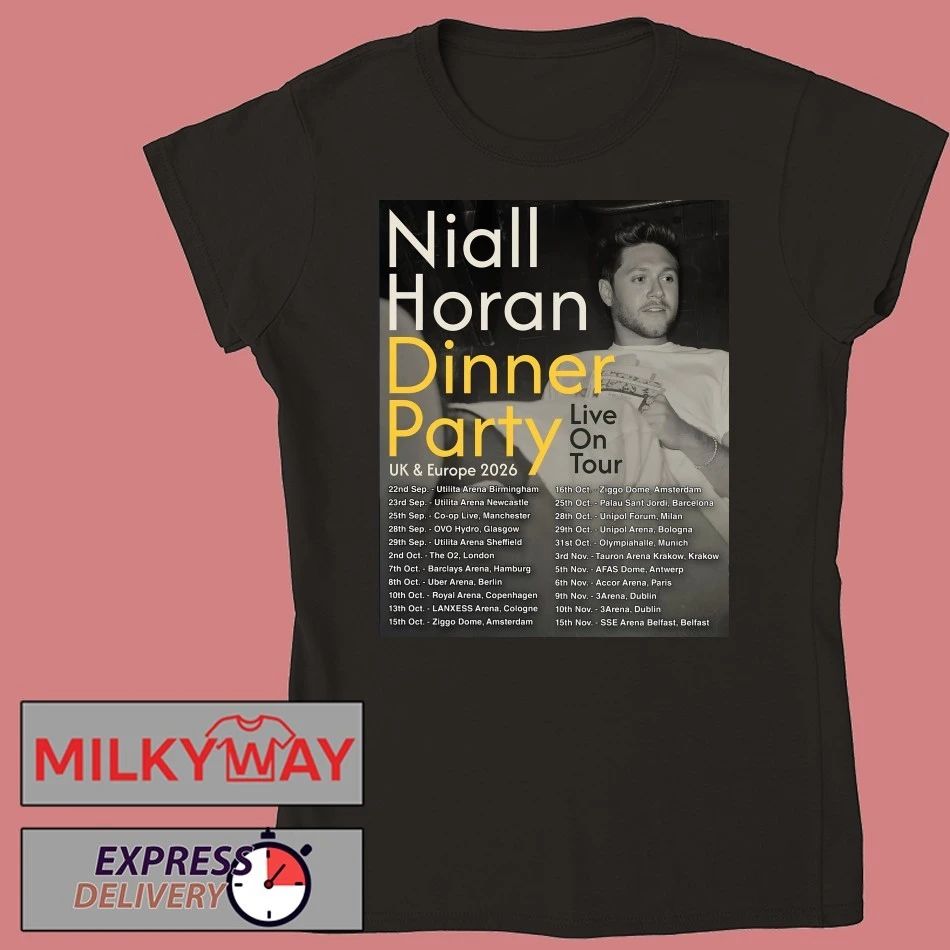Niall Horan Dinner Party Live On Euro UK Tour Dates 2026 shirt