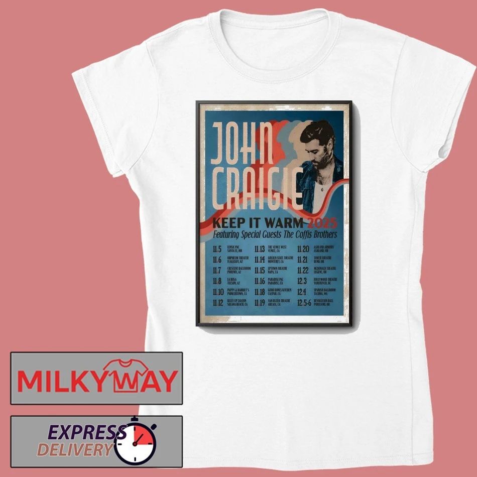 Poster John Craigie 2025 Keep It Warm Tour shirt