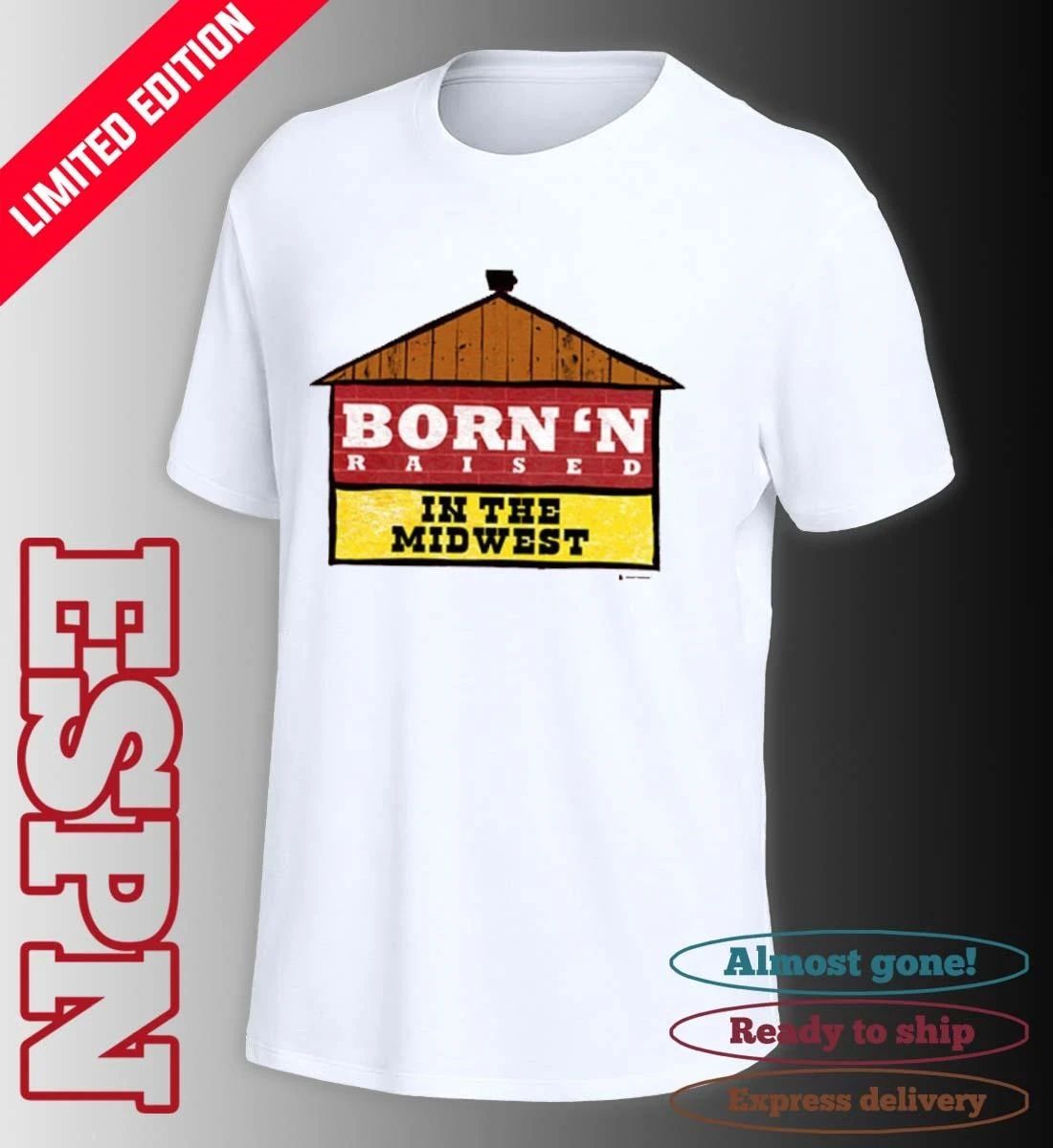 Nebraska Cornhuskers Born’n Raised in the Midwest Shirt