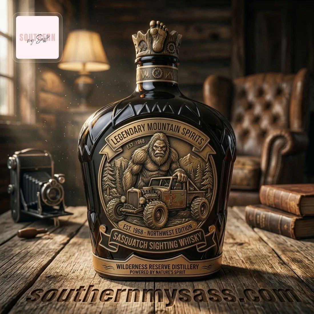 Legendary Mountain Spirits Sasquatch Sighting Premium Whisky Bottle