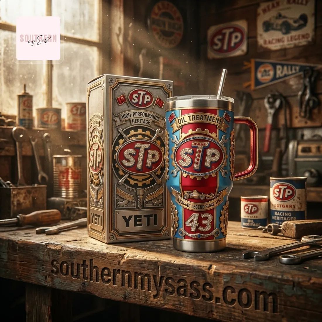 STP Racing Legend 43 Diamond-Studded YETI Tumbler
