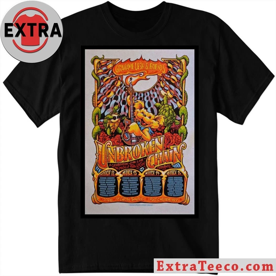 Grahame Lesh & Friends Unbroken Chain 2026 Four Day Poster Shirt