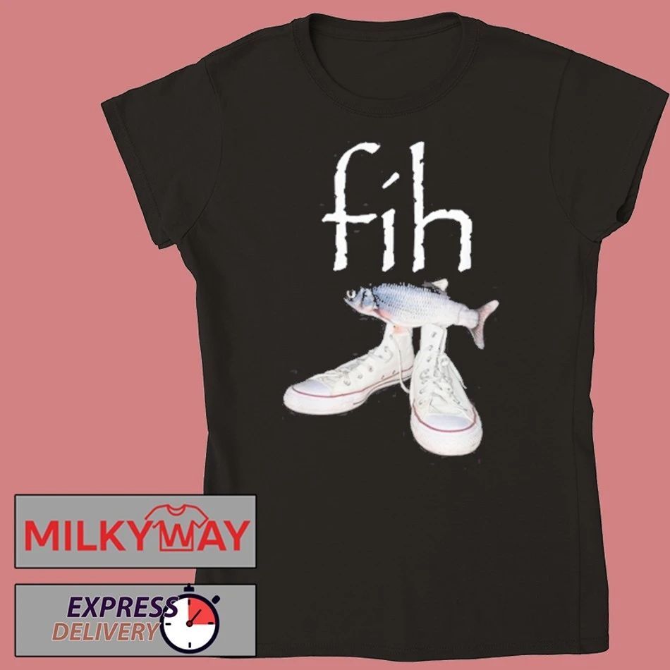 Fih Shoes Fish Funny Misspelled Fish Meme Fih Calling Humor T-Shirt