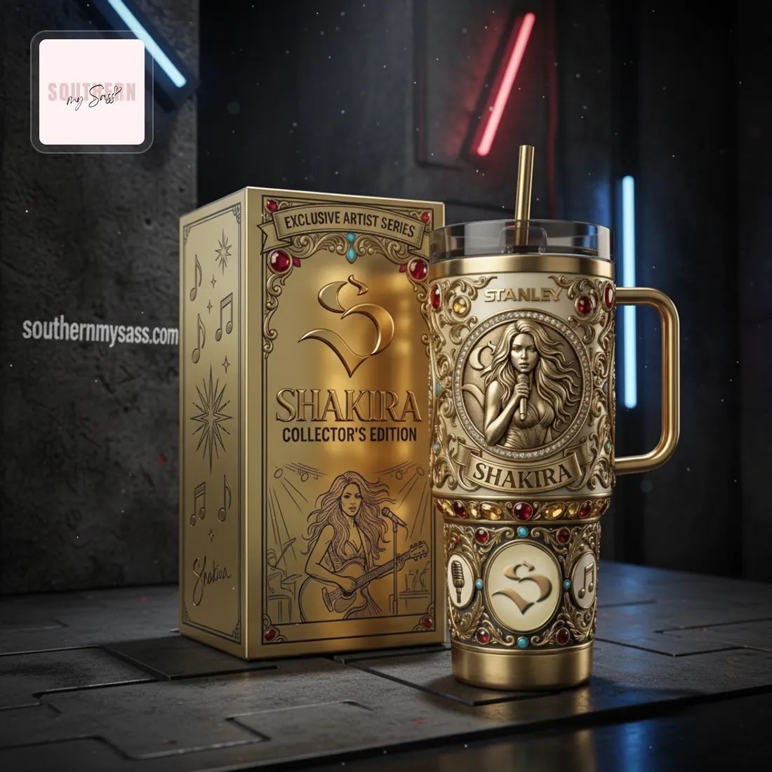 Shakira Stanley Collector’s Edition Gold Embossed 40oz Tumbler