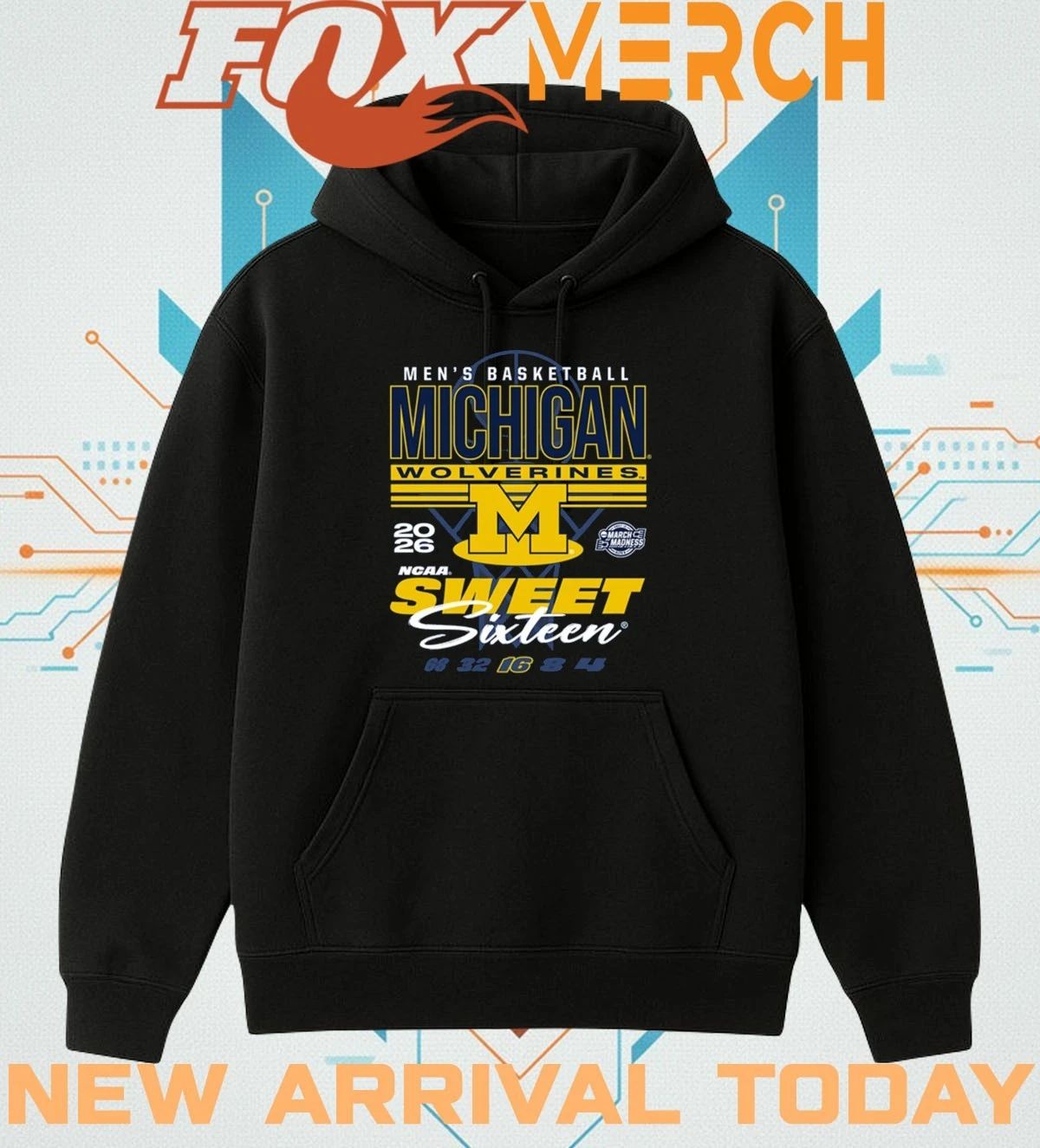 Michigan Wolverines Men’s Basketball 2026 NCAA March Madness Sweet Sixteen Bound shirt