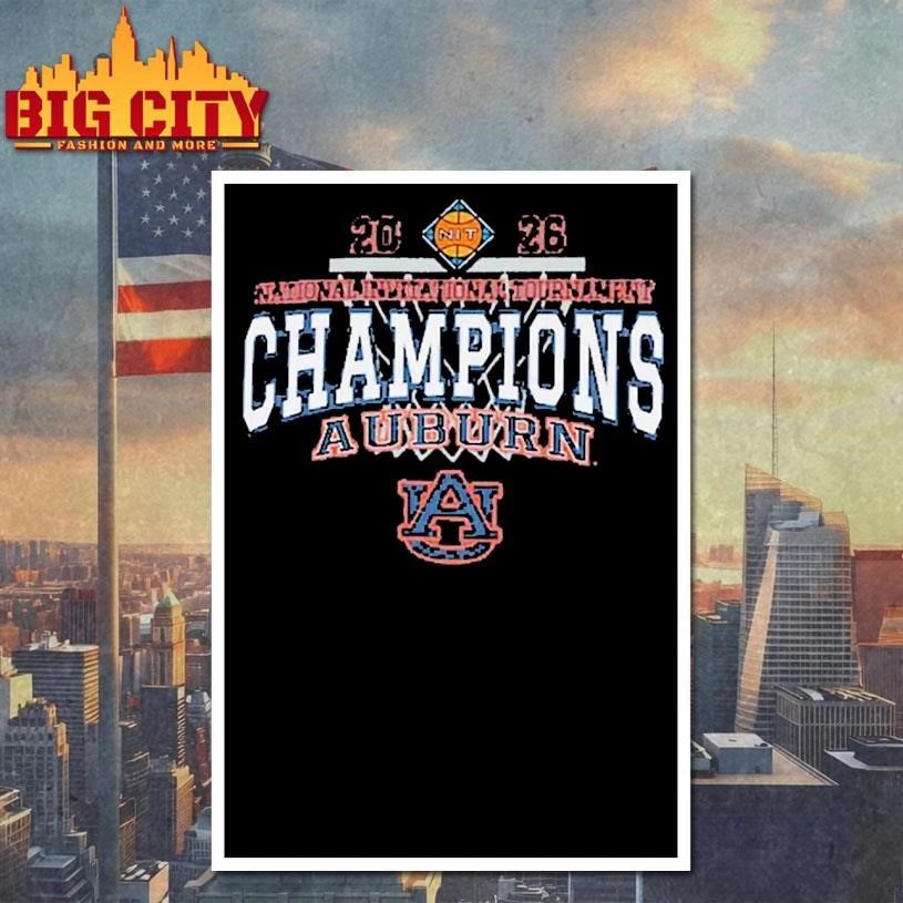 Auburn Tigers 2026 NIT Champions National Invitational Tournament Graphic Shirt
