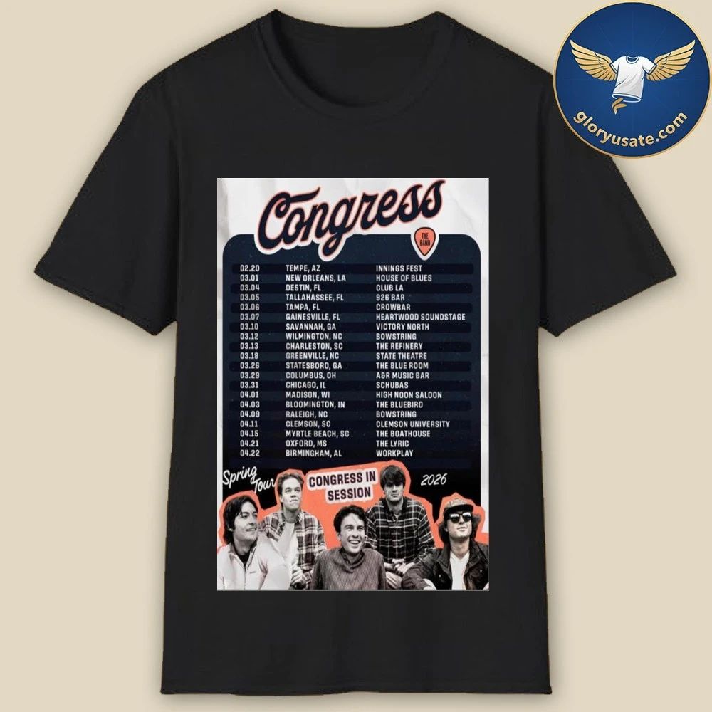 Congress The Band Spring Tour 2026 Poster Dates Shirt