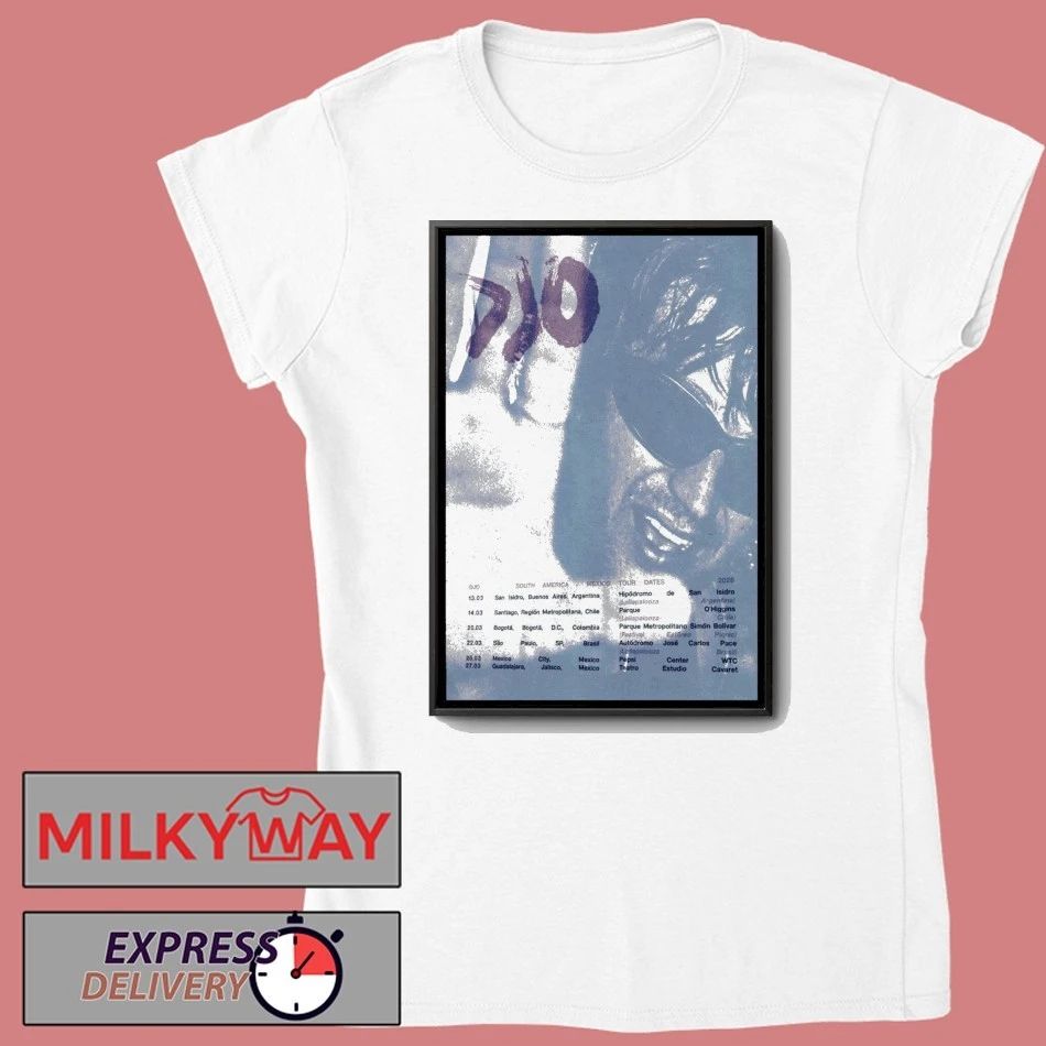 DJO South America And Mexico 2026 Shows Poster shirt