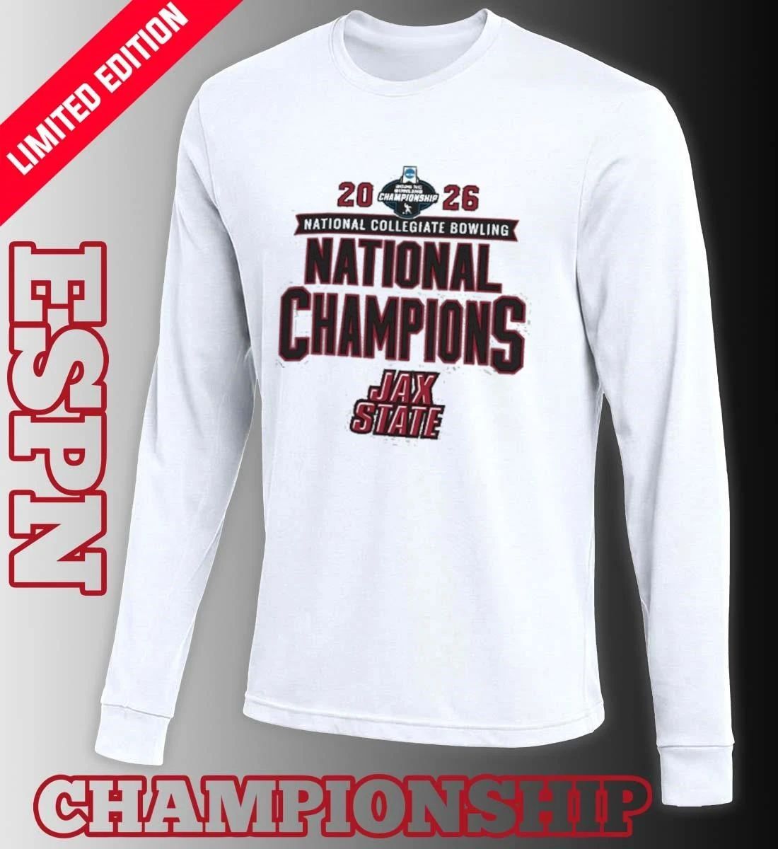 Jacksonville State Gamecocks 2026 NCAA Bowling National Champions T-Shirt