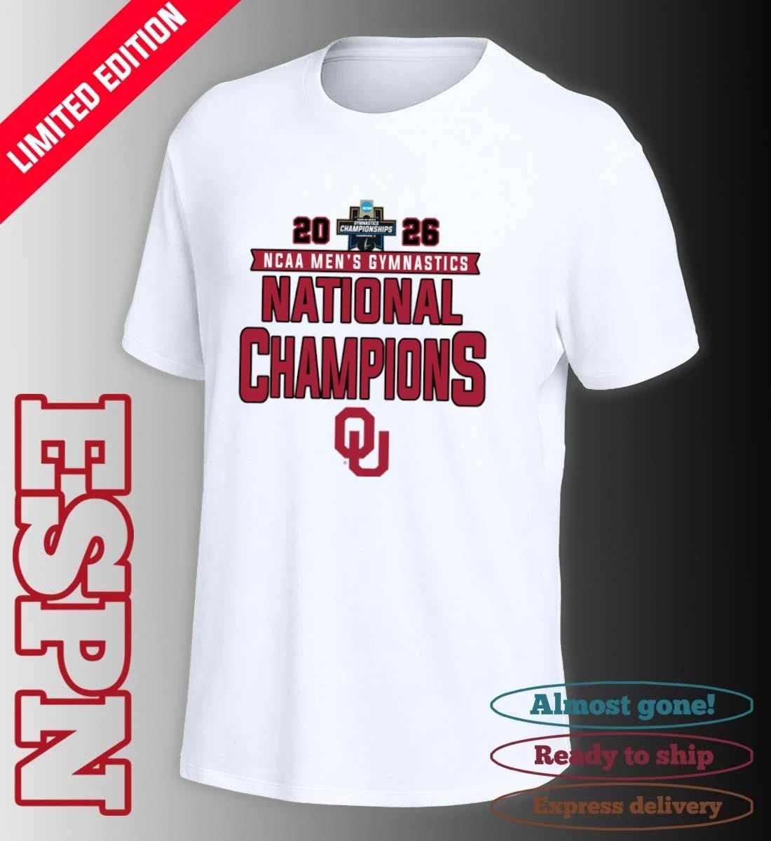 Oklahoma Sooners 2026 NCAA Men’s Gymnastics National Champions Shirt