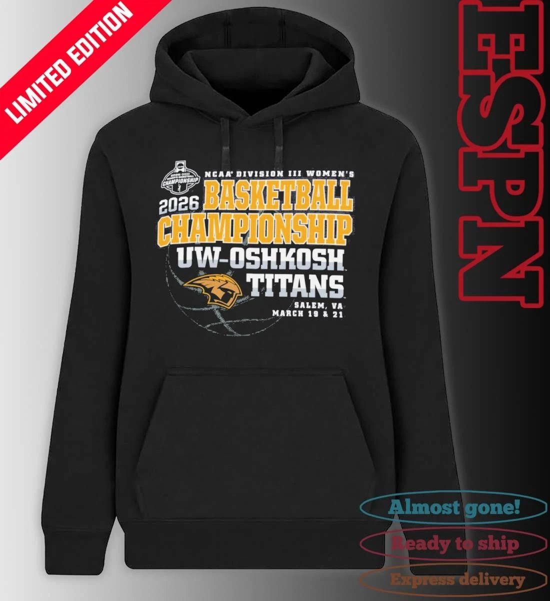 UW-Oshkosh Titans 2026 NCAA DIII Women’s Basketball Championship Shirt